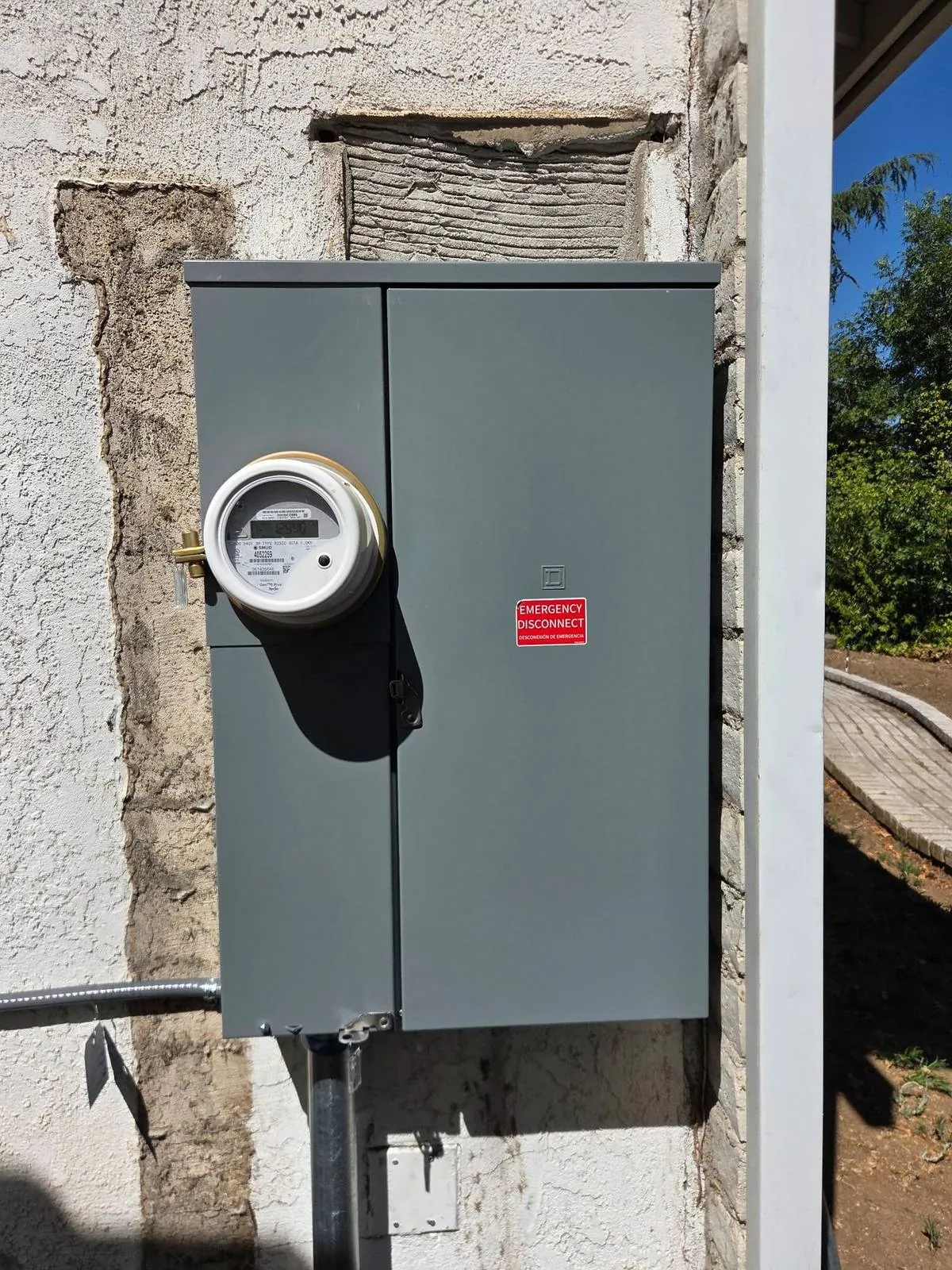 Completed residential meter and electrical service upgrade
